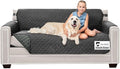 Sofa Shield® Couch Slip Covers for Dogs, Reversible Furniture Protector with Strap, Stain and Tear Resistant Cushion Cover, 62 inch Seat, Machine Washable Slipcover Dog Pets Cats, Charcoal