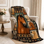 Horse Throw Blanket Horse Stuff Gifts for Kids Girls Boys Adults Women Men Soft Cozy Warm Plush Fluffy Fuzzy Fleece Blanket Decor 40''X50'' - Image 4