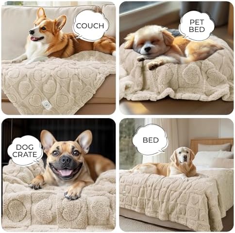 Luciphia 2 Pack Small Dog Blanket, Cozy Fleece Throw for Puppy Cat,41"x31" - Image 3