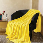 Yellow Fleece Plush Throw Blanket 50"x60"for Couch Sofa Fuzzy Cozy Flannel by JIAHANNHA