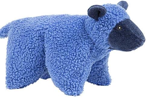 HuggleHounds Plush Dog Toy - Fuzzy Dog Toys, Soft Plush, for Small and Large Breeds with Squeaker - Lester Lamb, Large