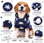 Dog Sweater for Medium Dogs Girl Boy Winter, Dog Clothes, Blue, XL - Image 4