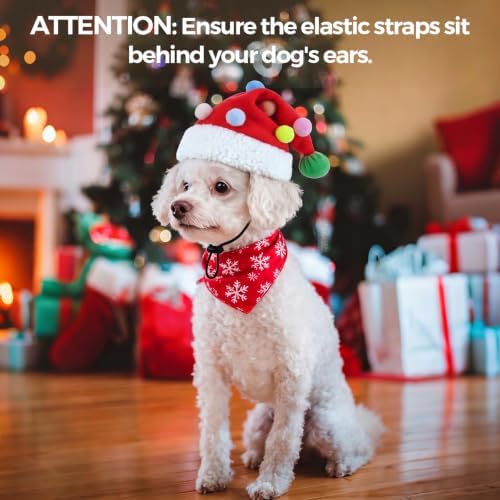 Dog Santa Hat for Christmas Cat Festival Costume Christmas Tree Shape Hat - Image 6