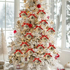 Vintage Christmas Decor 16Pcs - Vintage Christmas Ornaments Tree Decorations Hanging Balls, Classic Decorations Ball 2.36 Inch for Xmas Tree Party Home Holiday - Image 6