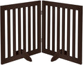 unipaws 24”H Free Standing Pet Gate for Dog Cat, 40”Wide Wooden Dog Gates | Foldable Pet Fence for Doorway, Stairs, Step, Expandable Doggy Barrier, Indoor Use