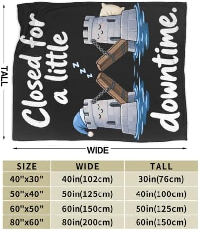 Sleepy Drawbridge Blanket Throw Gift for Girls Women 80"X60" - Image 7