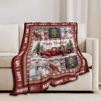 Christmas Santa Claus Blanket Christmas Pleasant Car Tree Throw Blankets Gifts for Girls Boys Kids Soft Cozy Fleece Plush for Couch Sofa Bed 60"x50" - Image 3