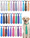 PET SHOW 30 Pack Paw Print Dog Ties Neckties Bulk for Large Dogs by PETSHOW