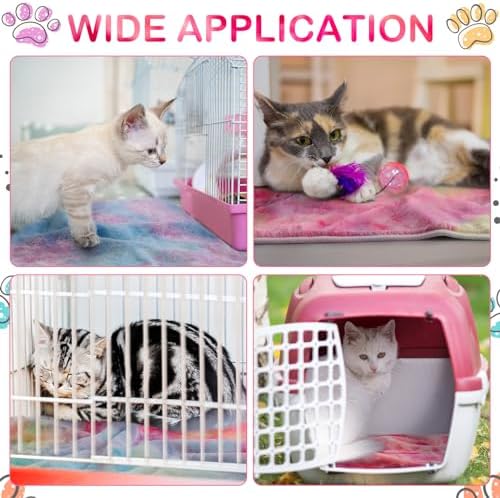 Reginary 4 Pcs Guinea Pig Fleece Cage Liners, Tie Dye, 12 x 12 Inch - Image 5