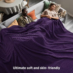 Bedsure Extra Soft Large Fleece Blanket for Bed Purple 120"x120" - Image 5