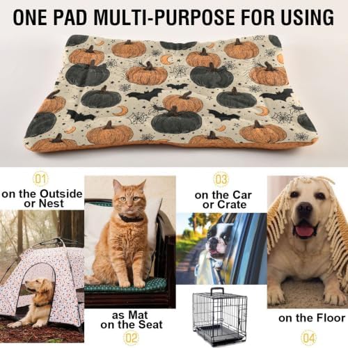 Halloween Vintage Pumpkins Dog Bed Mat 18"x24" - Image 5