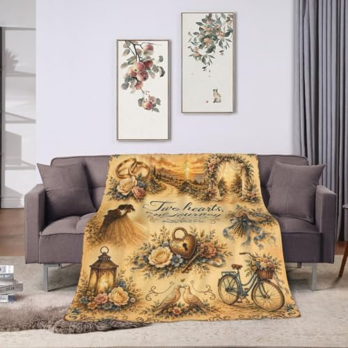 Wedding Couple Blanket Romantic Love Throw Stuff Gifts 80"x60" - Image 6