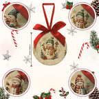 Snowman Ornaments - Snowman Christmas Decorations Ball Ornaments Tree Hanging Balls, Vintage Christmas Decorations Ball 2.36 Inch for Xmas Tree Party Home Holiday，Xmas Gifts Set of 16Pcs - Image 2