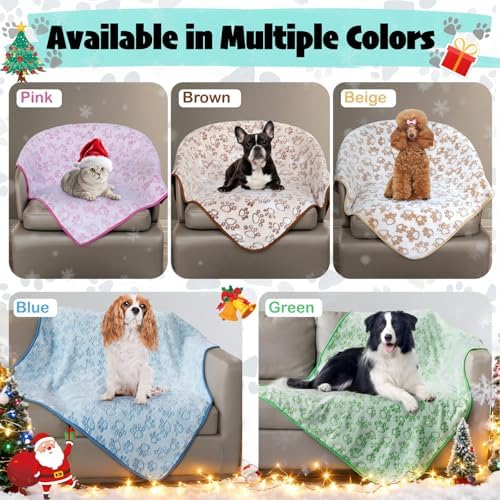 Stuffed Brown Soft Dog Blanket for French Bulldog Gifts, 32x40 inches, Premium Brown Flannel Fleece Blanket, Newborn Puppy Kitten Boy Essentials - Image 5
