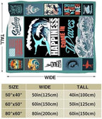 Surfing Blanket Surfing Surfboard Throw Blankets Decor Stuff Cozy Flannel Fleece Soft Plush Fuzzy Warm Lightweight Bedding Ocean Lovers Gifts for Women Girls Kids 60"X50" - Image 6