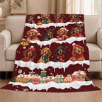 Christmas Dachshund Throw Blanket Cute Wiener Dog Gifts 40''x50'' - Image 2