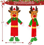 3 Pack Christmas Squeaky Dog Toys, Plush No Stuffing Toy for Dog Puppy, Durable Chew Bite Toys for Small Medium Large Dogs, Interactive Xmas Reindeer, Penguin, Bear for Aggressive Chewers - Image 2