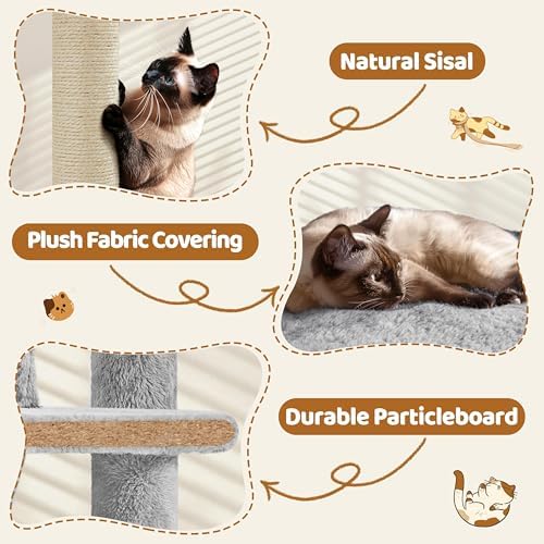Yaheetech 70in Multi-Level Sturdy Cat Tree, Condo, Sisal Scratching Posts - Image 6