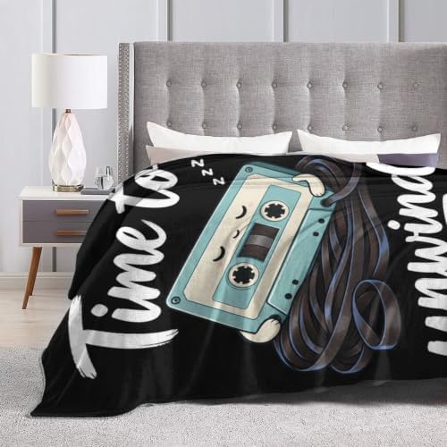 Sleepy Cassette Blanket Throw Gift for Girls Women 80"X60" - Image 6