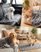 Comsmart Dog Blankets, 6 Pack Fleece Pet Blankets, 39x35 inches, Grey - Image 6