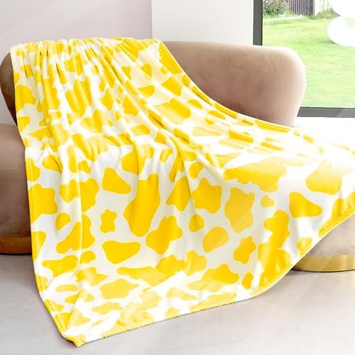 Fleece Blanket Soft Cozy Yellow Throw Blanket 50"x60" Lightweight Decorative Blanket for Couch Bed Yellow Gifts for Teens Girls Women Birthday - Image 6