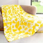Fleece Blanket Soft Cozy Yellow Throw Blanket 50"x60" Lightweight Decorative Blanket for Couch Bed Yellow Gifts for Teens Girls Women Birthday - Image 6