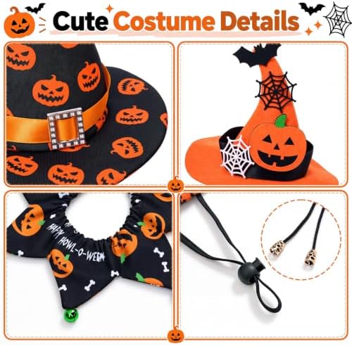Talltalk 6 Pcs Halloween Pet Costume for Cats and Small Dogs - Image 3