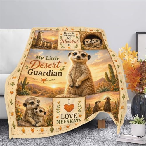 Meerkat Blanket for Girls Women 50"X40" - Image 2