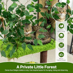 Woochpet 33.5-Inch Cat Tree with Leaves for Indoor Cats - Image 3