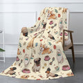 Puppy Dogs Flannel Fleece Throw Blanket, 50"x40" by Odfovowo