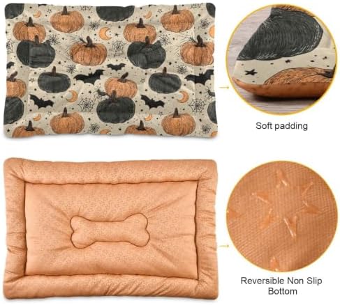 Halloween Vintage Pumpkins Dog Bed Mat 18"x24" - Image 3