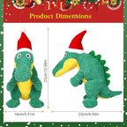 IOKHEIRA Christmas Dog Toys, Plush Squeaky Crocodile, Dog Christmas Toy - Image 2