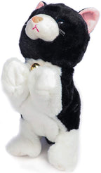 Smalody Interactive Mechanical Robot Cat Sound Control Plush Toy Black