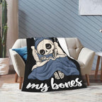 Sleepy Skeleton Blanket Throw Gift for Girls Women 60"X50" - Image 2