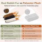 Agape Rabbit Fur Cat Toys with Catnip & Silvervine Gall Fruit, Chew Toys - Image 4
