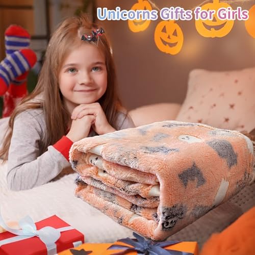 COMFAR Cute Halloween Blankets for Kids, for Kids/Teens/Women/Men, Halloween Blankets and Throws for Adults, Spooky Blanket for Boy/Girls, Fall Throw Blanket for Couch 40"x 60" - Image 3