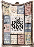 Christmas Dog Mom Gifts for Women - Best Mom Ever Blanket for Pet Lovers by SteadStyle