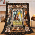 Horse Throw Blanket Horse Stuff Gifts for Kids Girls Boys Adults Women Men Soft Cozy Warm Plush Fluffy Fuzzy Fleece Blanket Decor 60''X80'' - Image 4