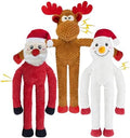 no Stuffing Christmas Dog Toys Squeaky 3-Pack Interactive Chew Toy by CneeeeeB