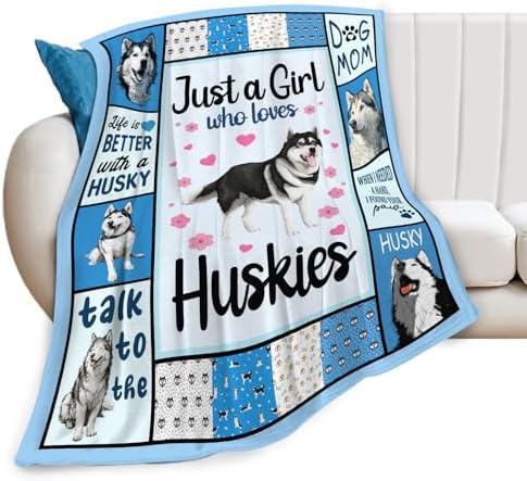 Husky Throw Blanket Husky Puppy Stuff Gifts for Dog Lover Kids Girls Boys Adults Women Men Soft Cozy Warm Plush Fluffy Fuzzy Fleece Blanket Decor 50''X60'' - Image 7