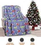 Elegant Comfort Luxury Velvet Super Soft Christmas Prints Fleece Blanket-Holiday Theme Home Décor Fuzzy Warm and Cozy Throws for Winter Bedding, Couch and Gift, 50 x 60 inch, Dogs in Sweater - Image 2