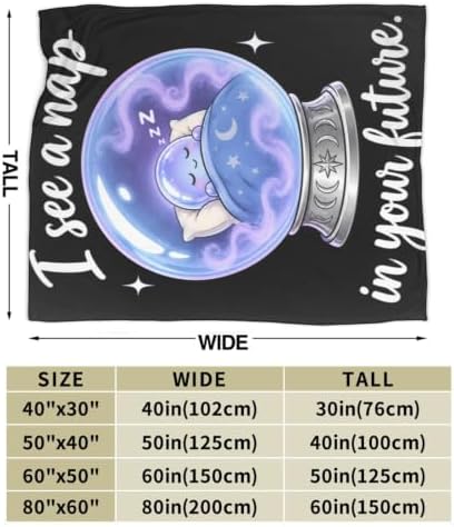 Sleepy Crystal Ball Blanket Throw Gift for Girls Women 60"X50" - Image 7