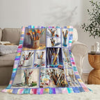 Artist Gifts Blanket for Girls Women Men Adults Soft Cozy Fleece Art Teacher Throw Blankets Warm Flannel Plush Stuff Lightweight Decorative for Couch Bed Sofa 50"X40" - Image 4