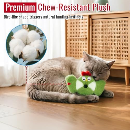 Retro Shaw Cat Toys Bird, Catnip Toys for Indoor Cats, 3 Pack, 8.26 Inches - Image 4
