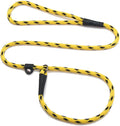 Mendota Pet Slip Leash - Dog Lead and Collar Combo - Made in The USA - Black Ice Yello, 3/8 in x 4 ft - for Small/Medium Breeds