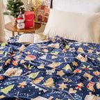 BEDELITE Navy Christmas Blanket for Decor & Gift, Holiday Pattern, 50"x60" - Image 3
