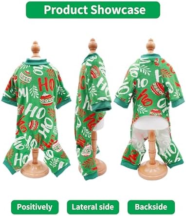 PET SHOW 4 Pack Christmas Velvet Dog Pajamas for Medium Dogs - Image 6