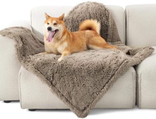 Bedsure Waterproof Dog Blankets for Medium Dogs, Fluffy Faux Fur, 40x50" by BEDSURE