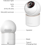 IMILAB 4K 8MP Security Camera Indoor, 360° View Pet/Dog/Baby Camera with Xiaomi Home App, 2.4G/5G WiFi Plug-in Room Cam, Color Night Vision, Pet&Human Track, Two-Way Audio, No Subscription(C40)