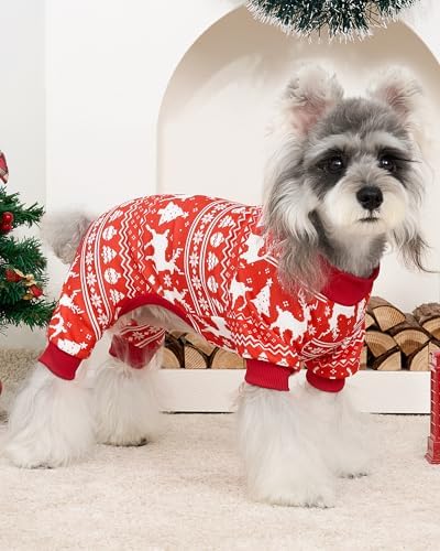 XPUDAC Christmas Dog Pajamas for Small Medium Dogs Puppy Clothes Pjs,XLarge - Image 6